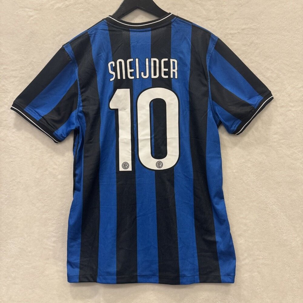 INTER MILAN HOME 2010 #10 Sneijder FOOTBALL SHIRT SOCCER JERSEY NIKE Sz XL New - Picture 6 of 11